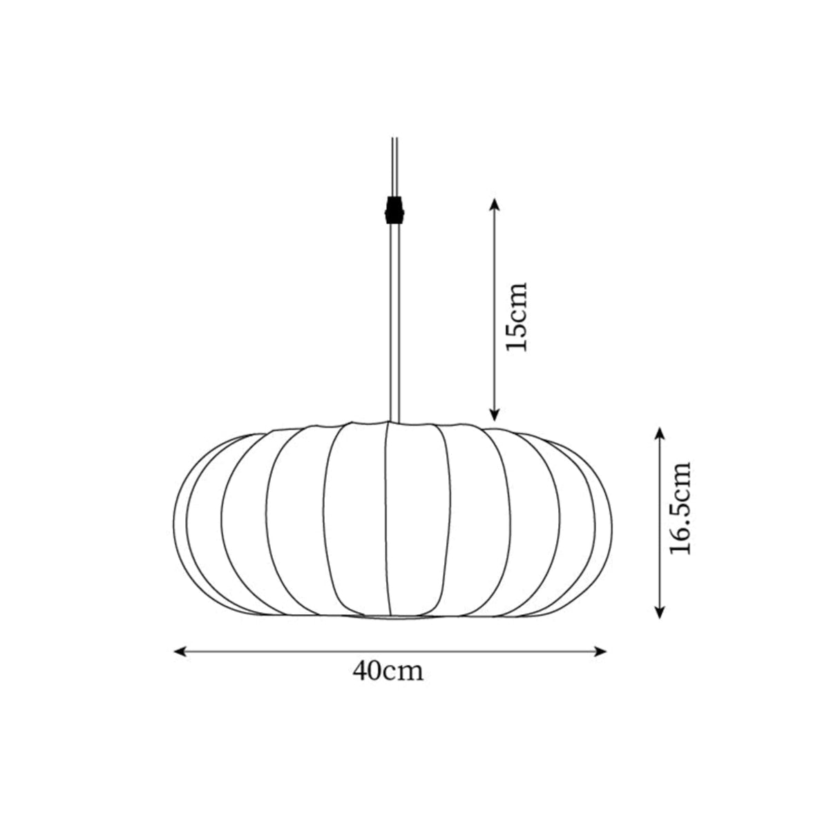 Fabric pendant light modern silk shade for living and dining room, hardwired matte finish