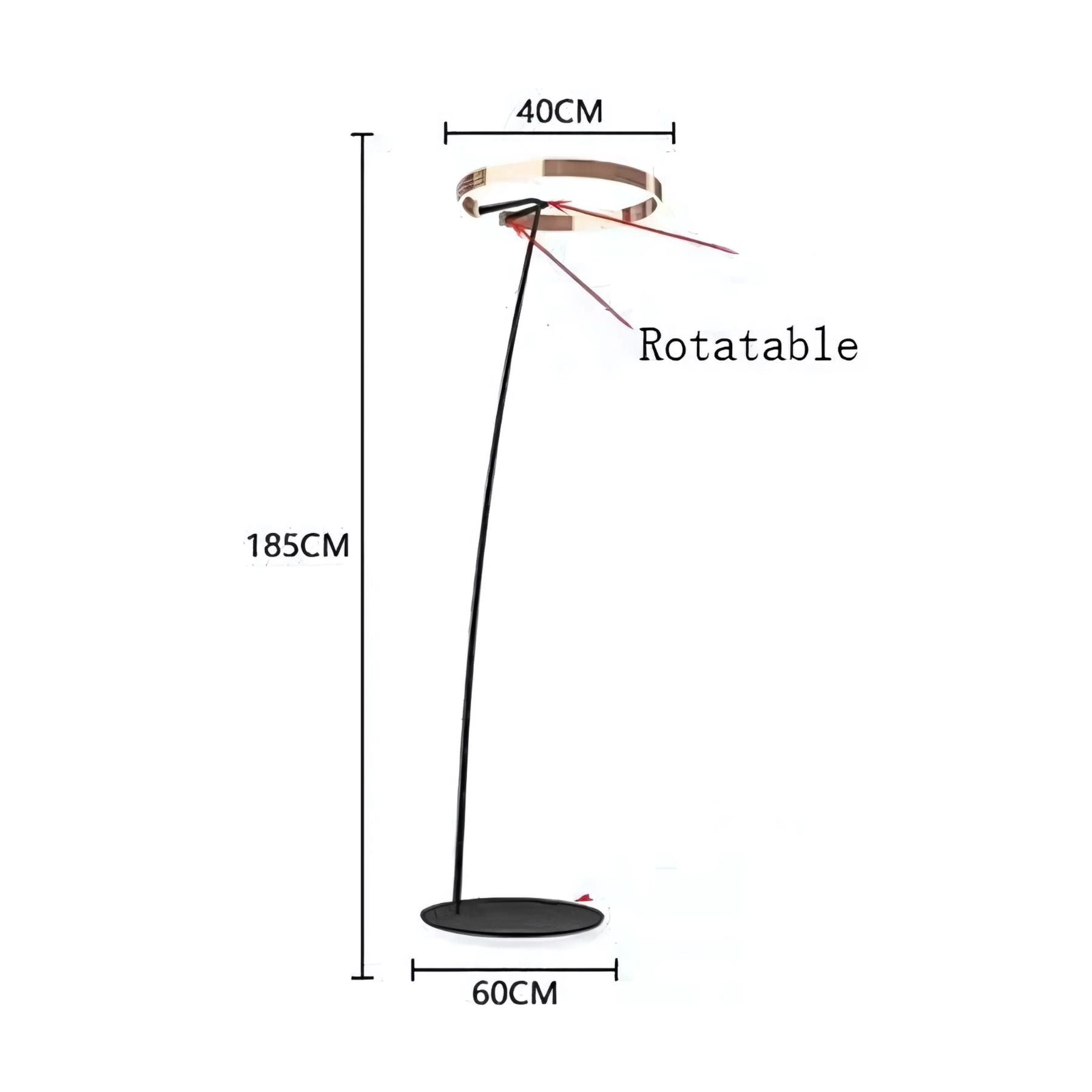 Modern Arc Floor Lamp - LED Dimmable Living Room Light
