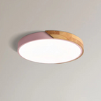 LED ceiling light Scandinavian wooden design D23 D30 cm cool white