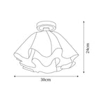 Semi-flush ceiling light copper modern dimmable, low-profile round design for living room