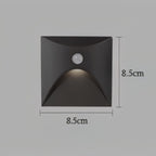 LED wall light with motion sensor for hallway, die-cast aluminum, black and white, 3W