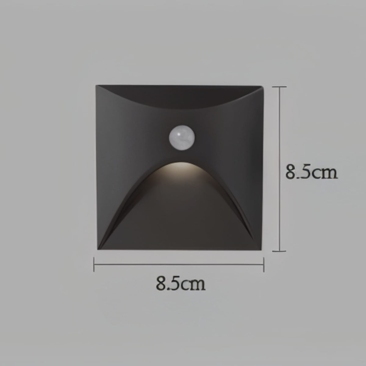LED wall light with motion sensor for hallway, die-cast aluminum, black and white, 3W