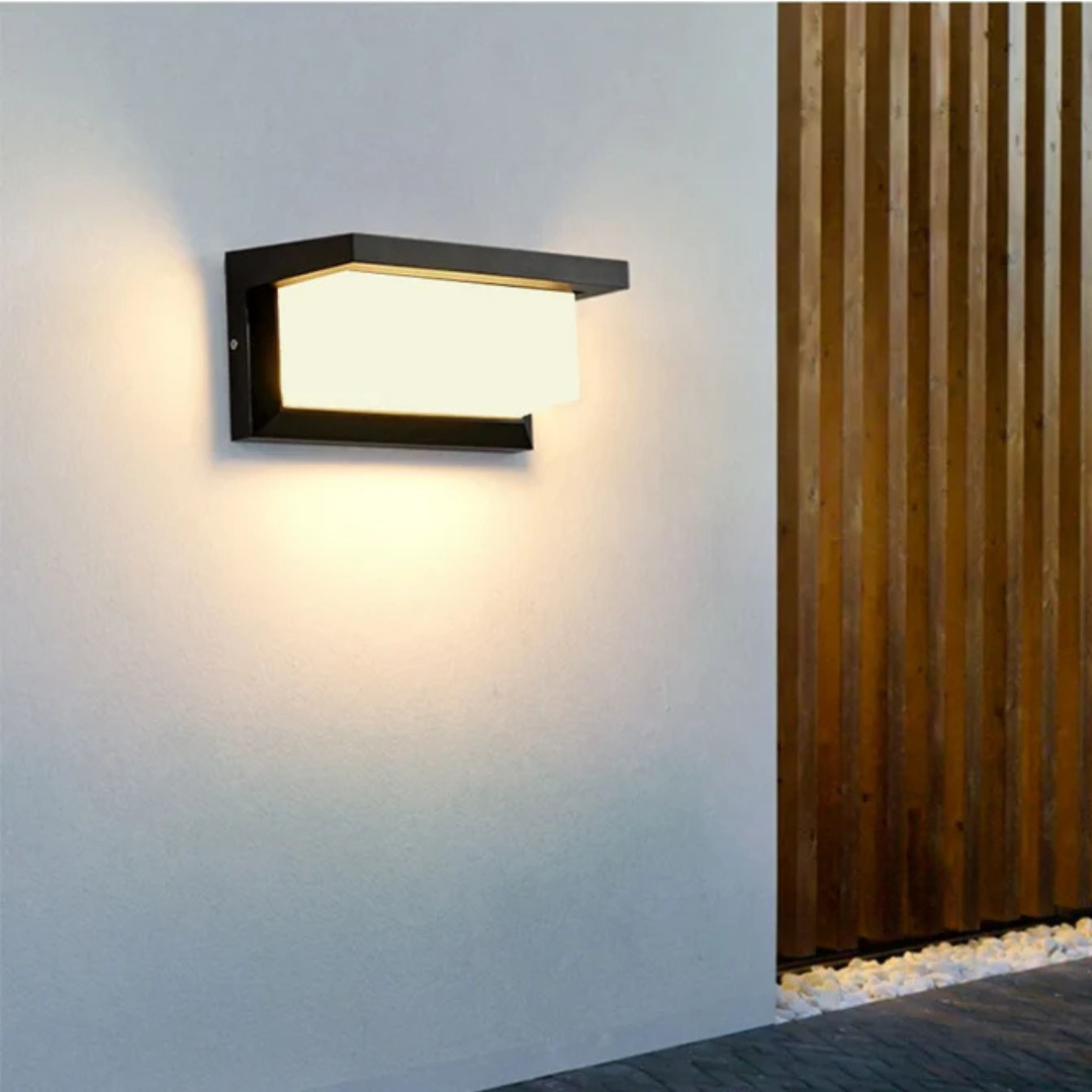 Outdoor wall light with motion sensor LED, IP65 weatherproof, modern design