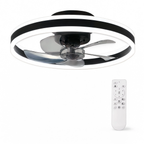 Ceiling fan with LED light, 50cm, smart app and remote control, 6 speeds, reversible blades