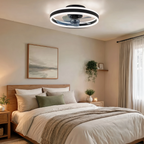 Ceiling fan with LED light, 50cm, smart app and remote control, 6 speeds, reversible blades