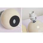 Ceramic table lamp vintage plug-in design with pleated cone shade, minimalist