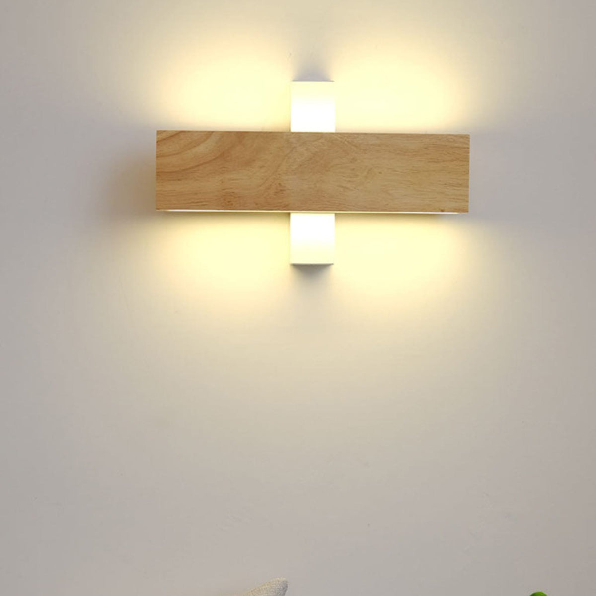 Wood Wall Light for Living Room and Bedroom | Warm White, Daylight