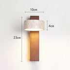 Wood wall light for living room with bulb included, modern natural matte finish