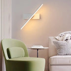 Wall light with swivel head, LED, black or white metal