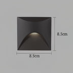 LED wall light with motion sensor for hallway, die-cast aluminum, black and white, 3W