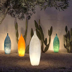 Resin floor lamp bottle vase design multi colour LED, 92cm and 142cm height options