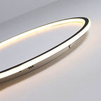 Flush mount ceiling light modern LED round dimmable, metal and acrylic