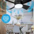 2-in-1 dimmable socket fan E26 E27 with remote control, LED ceiling fan