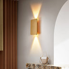 Indoor wall lamp modern LED rectangular metal fixture in multiple colour options