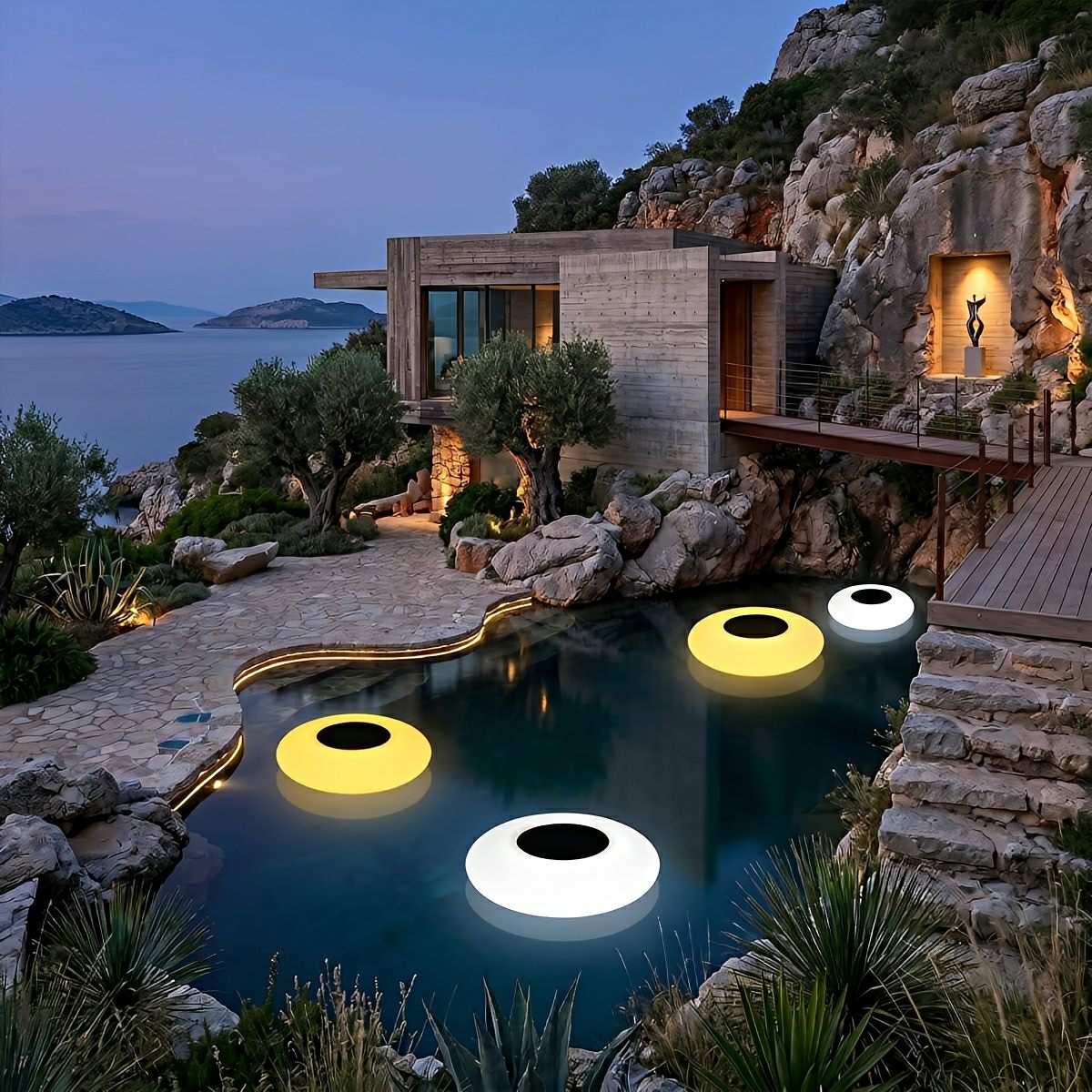 Solar garden lights floating RGB LED pool pond lamp IP67 waterproof colour changing