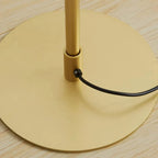 Minimalist metal floor lamp with tri-color dimming, slim aluminum design for living room