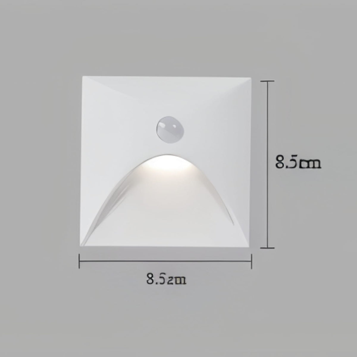 LED wall light with motion sensor for hallway, die-cast aluminum, black and white, 3W