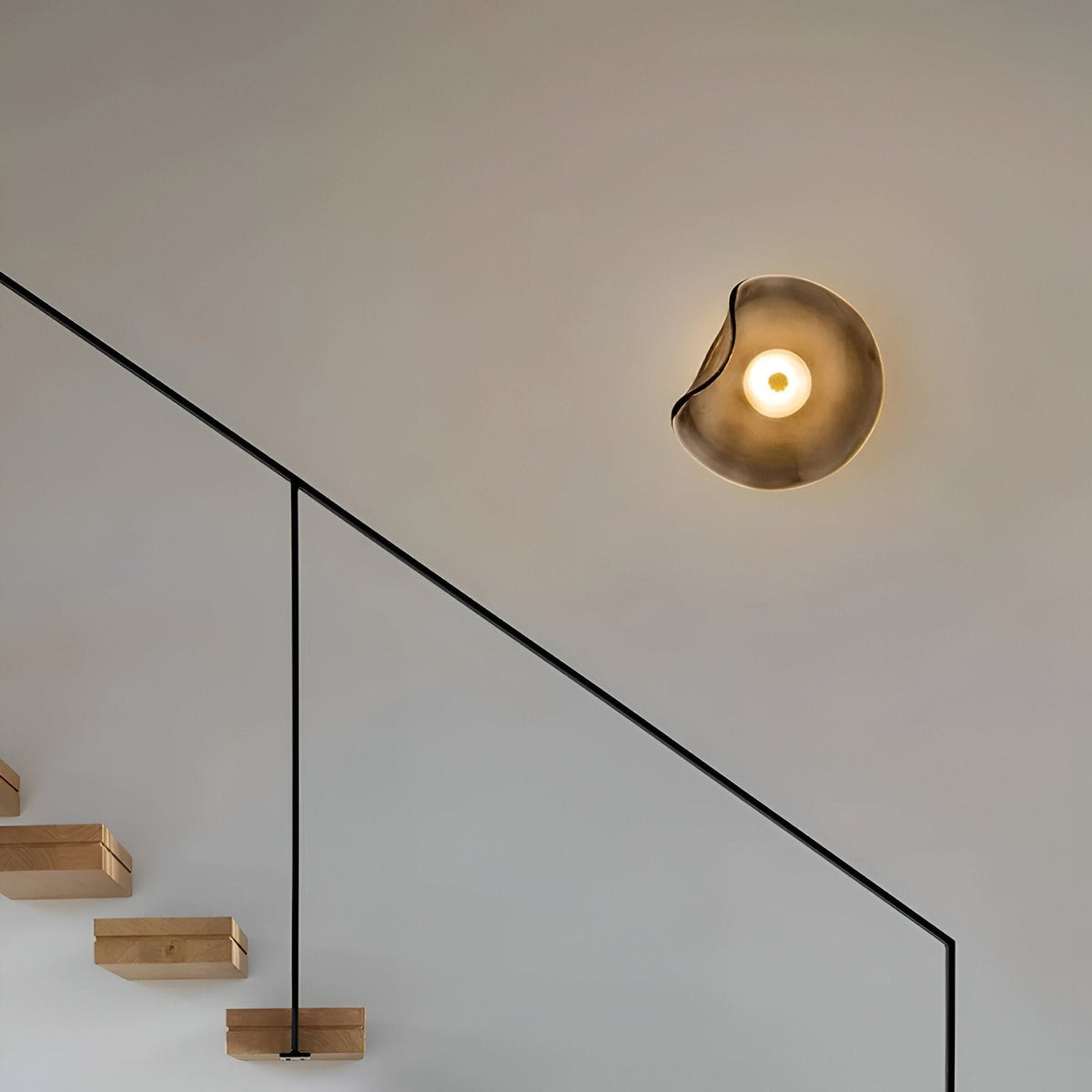 Glass wall light modern LED warm glow hardwired, living room bedroom hallway