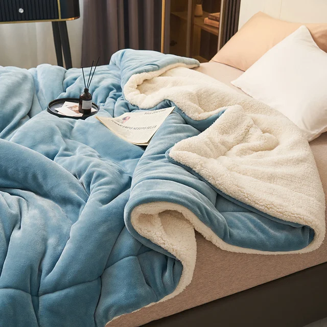 Fleece Blanket Warm Flannel Throw, Plush Soft for Winter Bed
