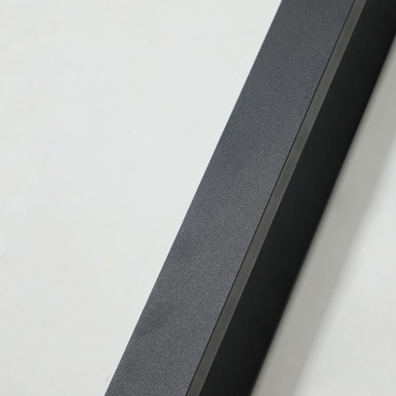 Linear LED outdoor wall lamp black IP65, minimalist design for garden and corridor