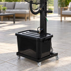Outdoor misting fan water-cooled floor fan with atomization and dust removal function