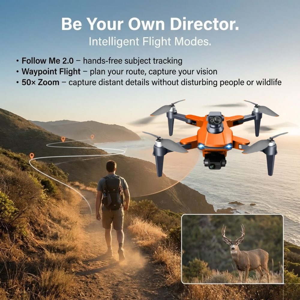 Professional Camera Drone | 8K Dual Camera, GPS Stabilization, Brushless Motors