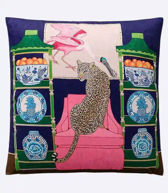 Leopard Velvet Cushion Cover - Animal Print Decorative Pillow