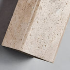 Travertine stone wall light square warm LED hardwired modern indoor sconce