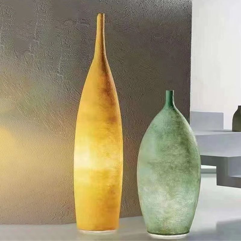 Resin floor lamp bottle vase design multi colour LED, 92cm and 142cm height options