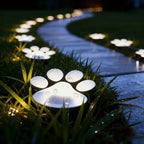 Solar paw print outdoor garden light, waterproof IP44, LED warm white glow