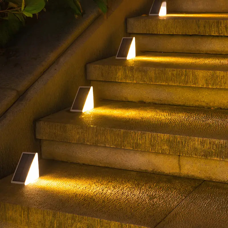 Solar stair lights outdoor step lighting IP65 waterproof LED, deck patio porch