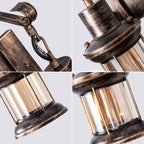 Industrial retro indoor wall lamp with metal body, E27 base, black and bronze finish