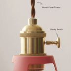 Industrial metal dome pendant light with integrated LED, 1-light, colorful matte finish