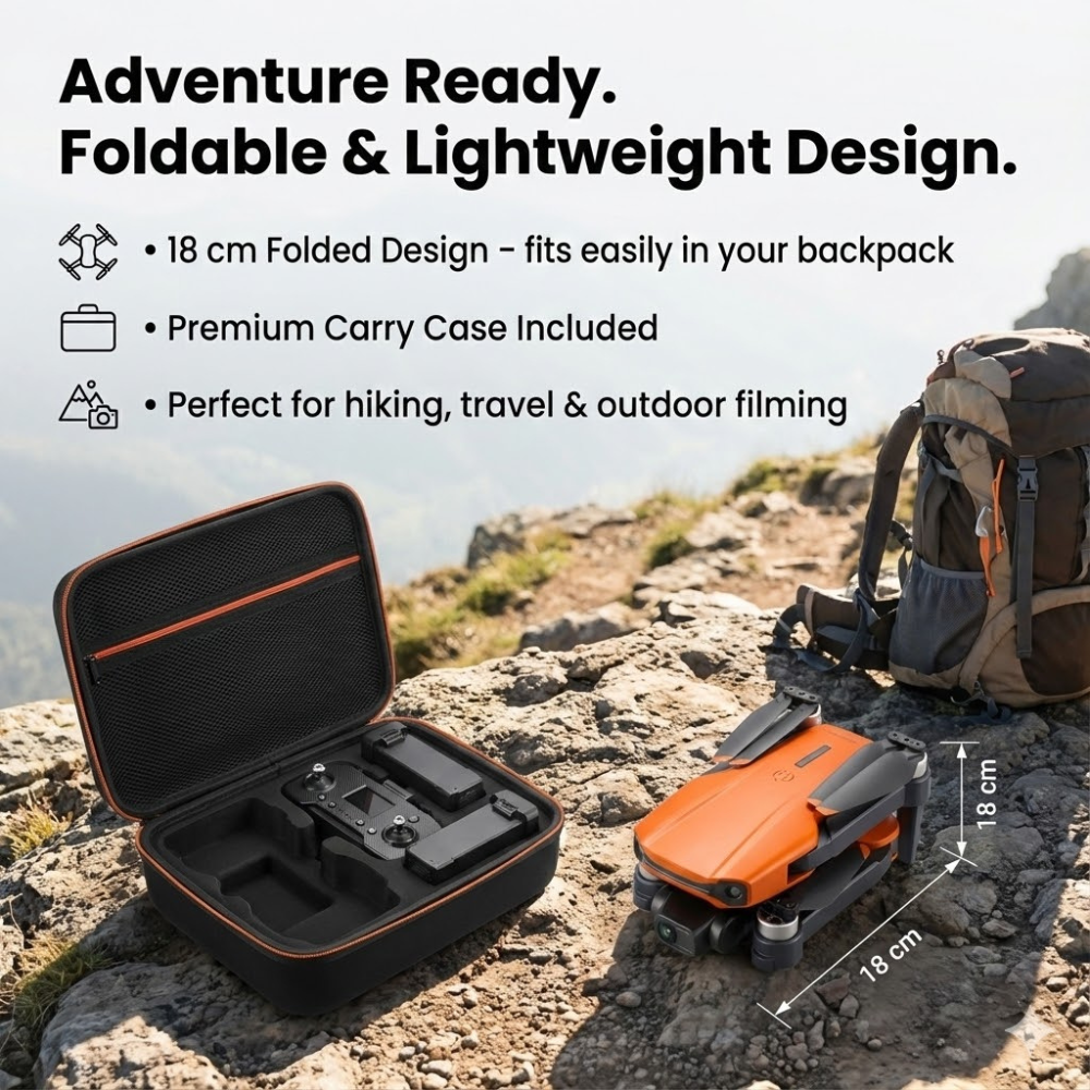 Professional Camera Drone | 8K Dual Camera, GPS Stabilization, Brushless Motors