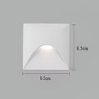 LED wall light with motion sensor for hallway, die-cast aluminum, black and white, 3W
