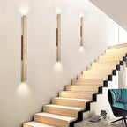 Travertine Wall Light | Warm LED, Natural Stone & Wood | 3 Sizes
