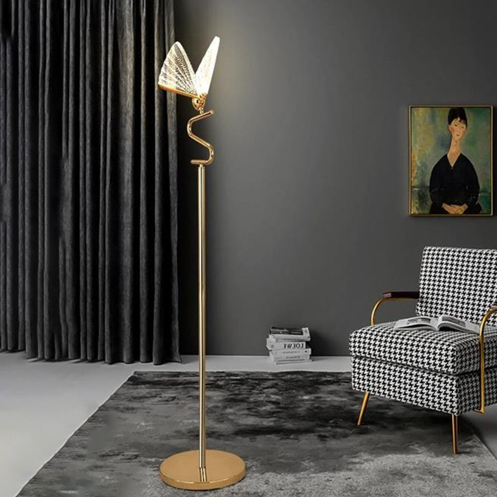 Butterfly Chandelier Lamp modern LED in 4 styles — pendant, floor, table, wall, metal and acrylic
