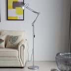 Folding metal floor lamp modern minimalist design, available in black, white, red, yellow and silver