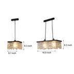 Dimmable Glass Chandelier | 3-Light Black Iron, Modern, Dining Room