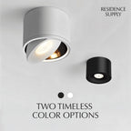 Flush mount ceiling light modern metal dimmable LED matte finish, aluminum