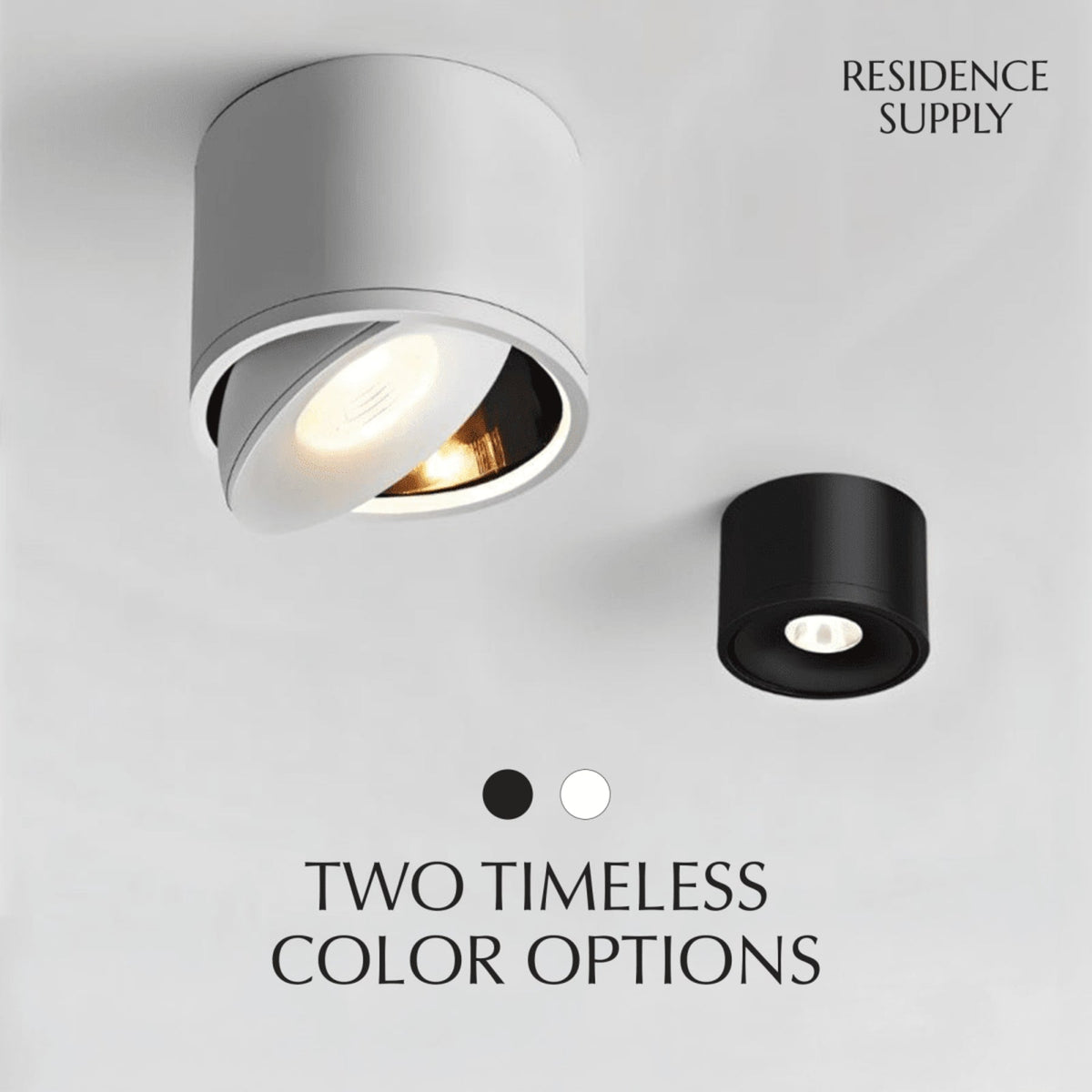 Flush mount ceiling light modern metal dimmable LED matte finish, aluminum