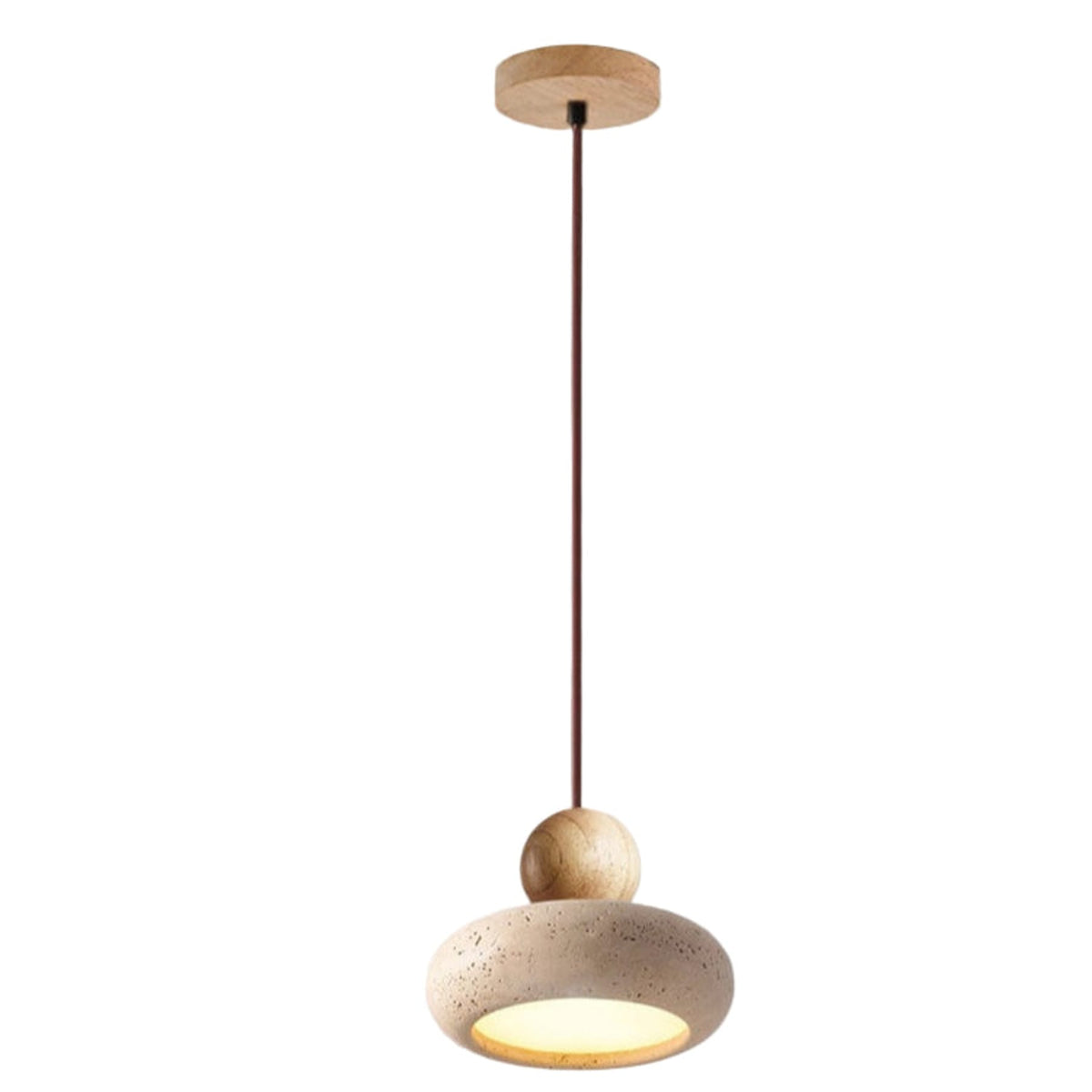 Pendant Light | Wood and Concrete Effect, Warm White LED