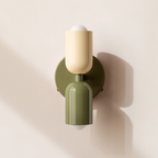 Modern minimalist cylinder LED wall sconce, 2-light iron fixture with warm white glow