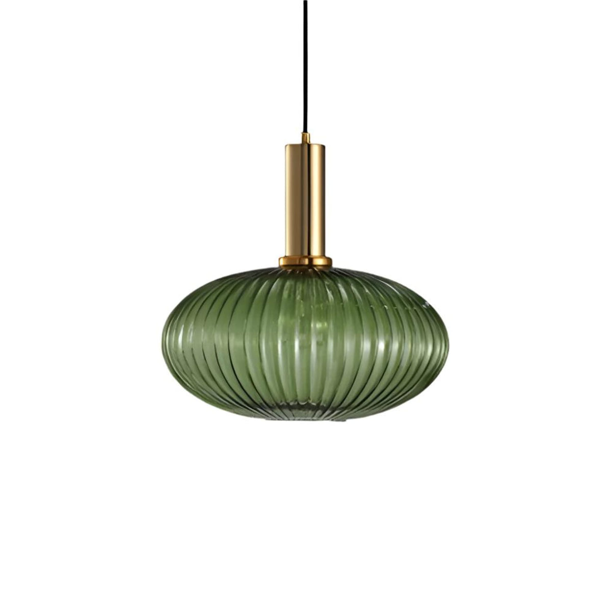 Glass pendant light modern warm white LED hardwired, cylindrical bottle drum shade