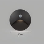 LED wall light with motion sensor for hallway, die-cast aluminum, black and white, 3W
