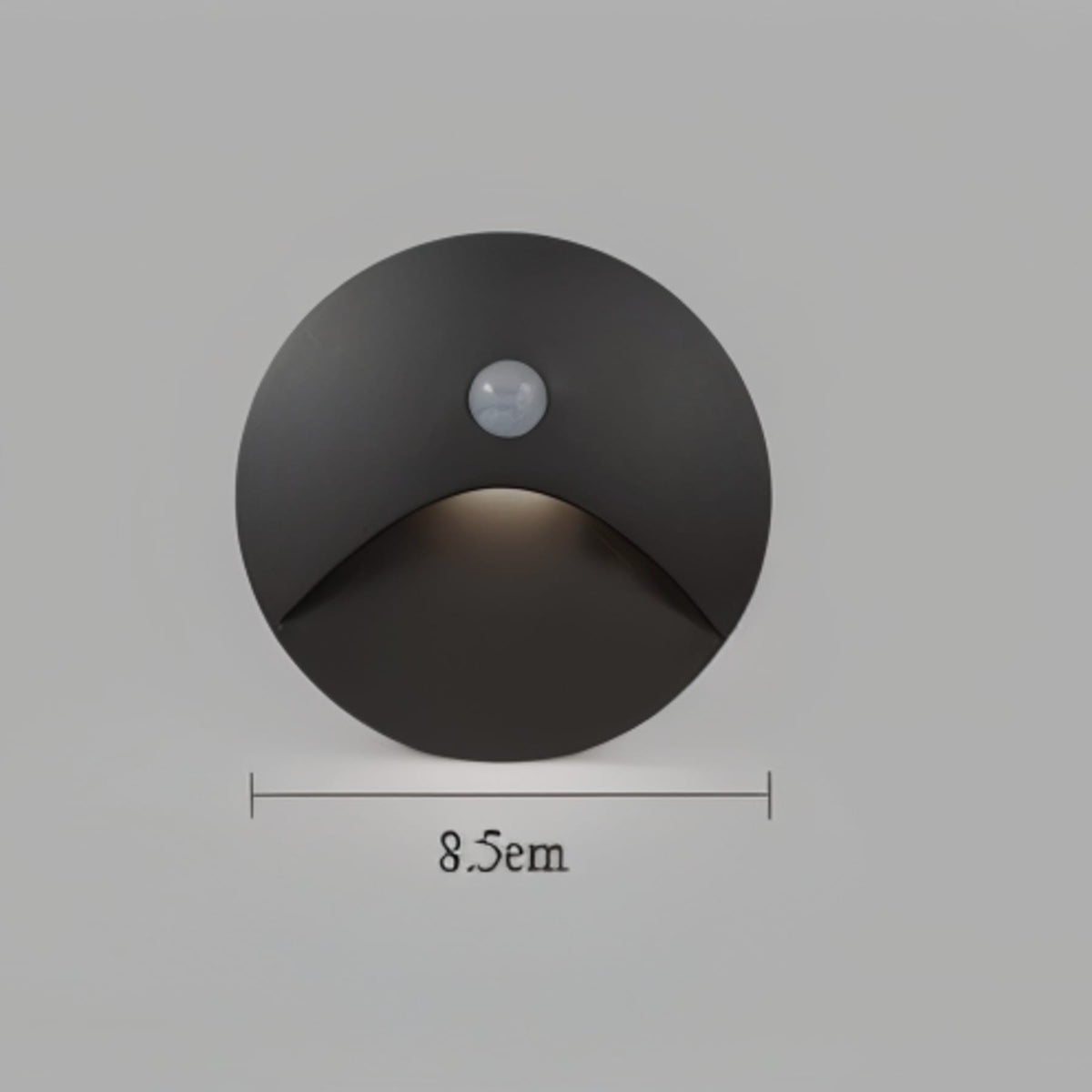 LED wall light with motion sensor for hallway, die-cast aluminum, black and white, 3W