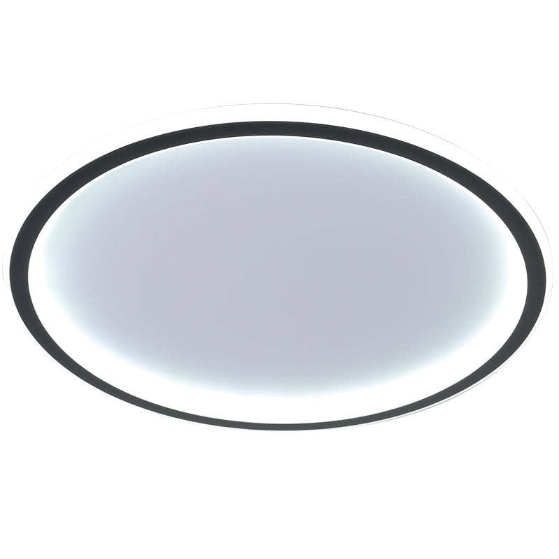 Flush mount ceiling light modern LED round dimmable, metal and acrylic