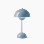 Cordless table lamp with modern dome design, rechargeable LED and touch control