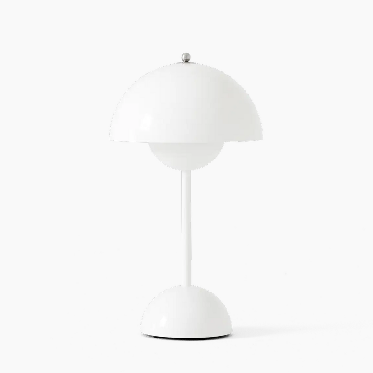 Cordless table lamp with modern dome design, rechargeable LED and touch control