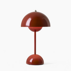 Cordless table lamp with modern dome design, rechargeable LED and touch control
